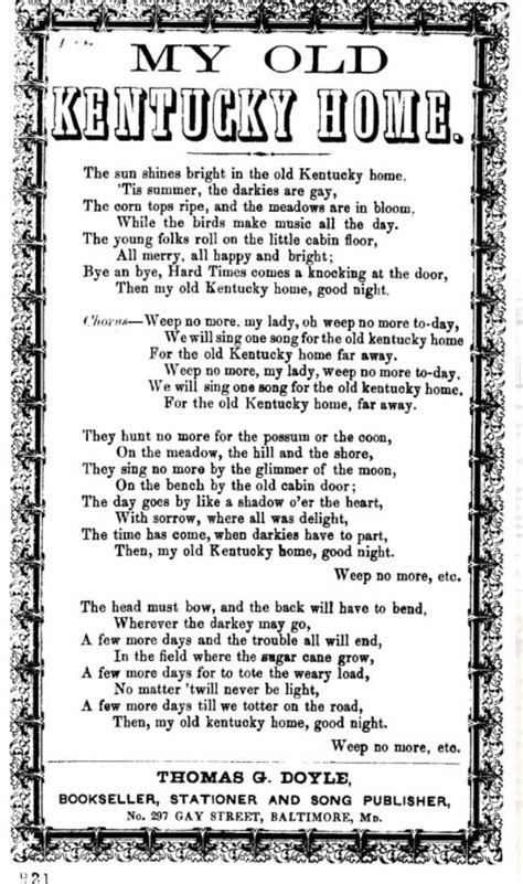 kentucky derby song lyrics.